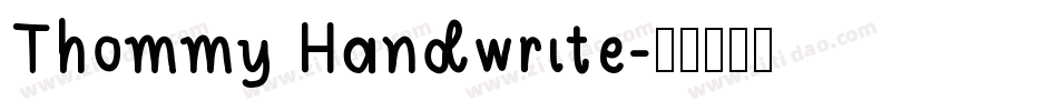 Thommy Handwrite字体转换